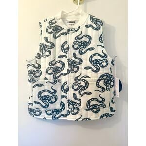 Lewis NWT Kids Organic Cotton Quilted Vest Snake Design